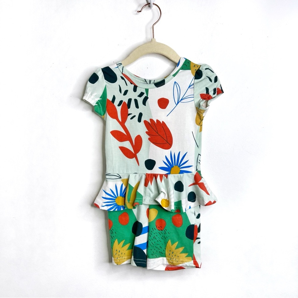 Dot Dot Smile Peplum Nurture Nature One Piece Romper NWOT 12-24 mos